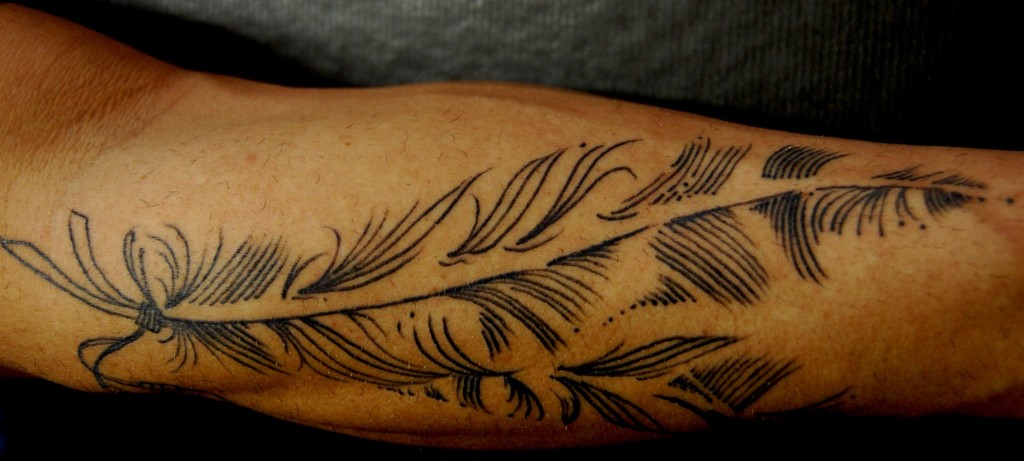 Federtattoounterarm2 AlleTattoo