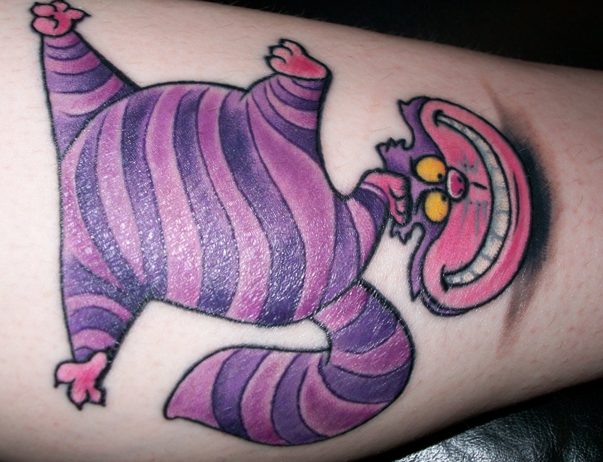 Uniques-Katzenkarikaturen-Tattoo